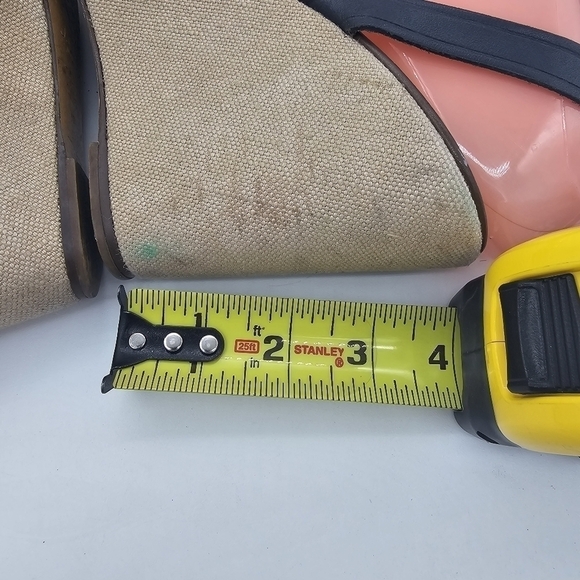 J Crew Womens Tweed Wedge Sandals Open Toe Ankle Strap Made In Italy Black 7.5 - Picture 9 of 13